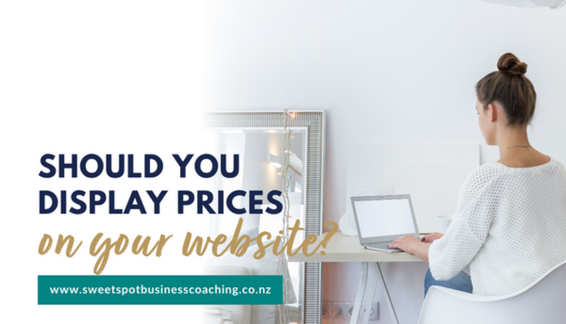 Should you display prices on your website